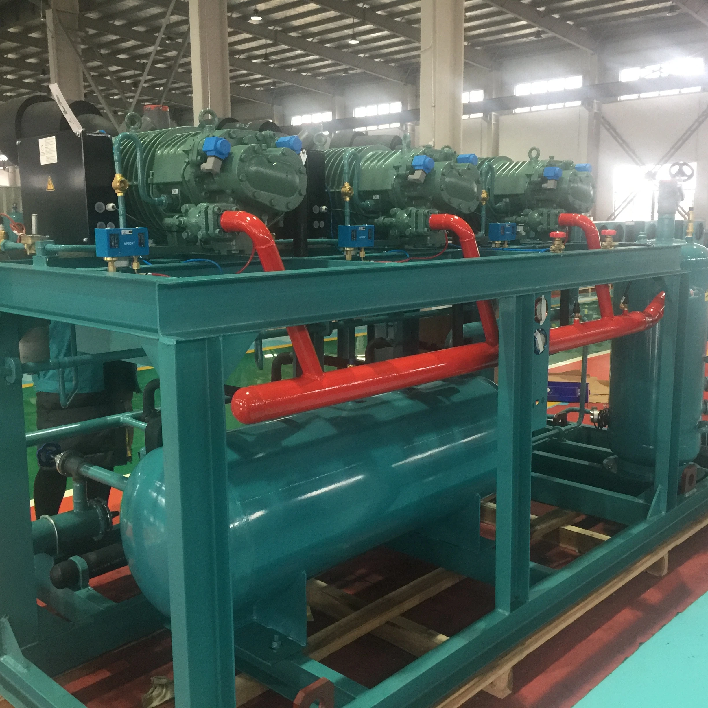  HSN8561-110-40P 110 тонн с воздушным охлаждением винтовой компрессор 110hp компрессорно-конденсаторный блок для холодной погоды заморозка