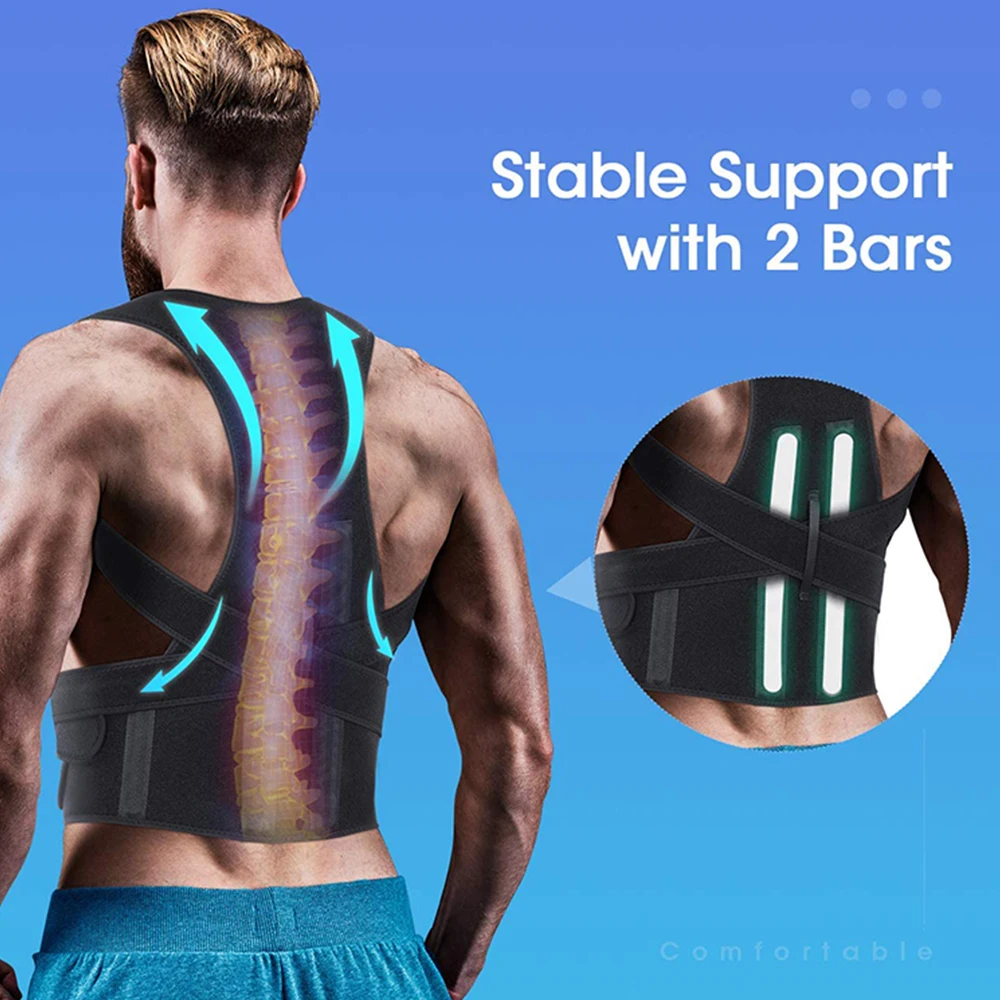 Wholesale new amazon lower back wearable lumbar posture corrector adjustable upper back support brace belt stretcher
