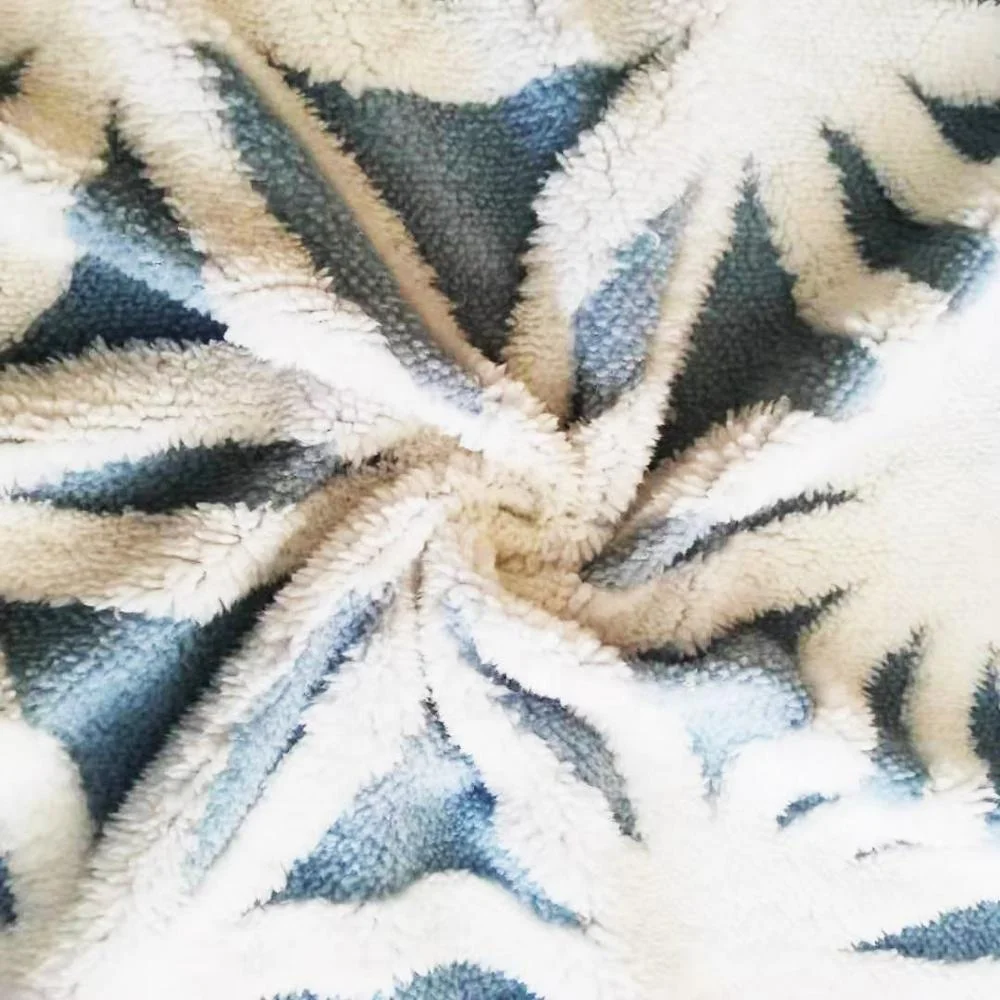 Чистый небесно-голубой искусственный мех хлопок shahtoosh плюшевая ткань с новым рисунком