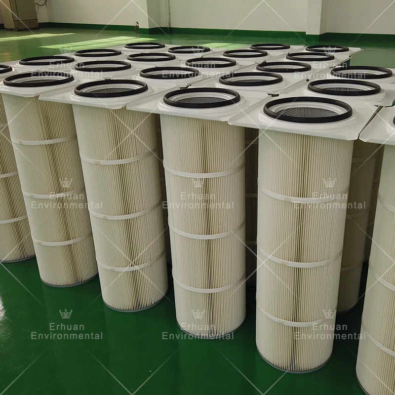 Erhuan 280gsm Spun Bonded Fabric Hepa Filter Powder Industrial Air Filter