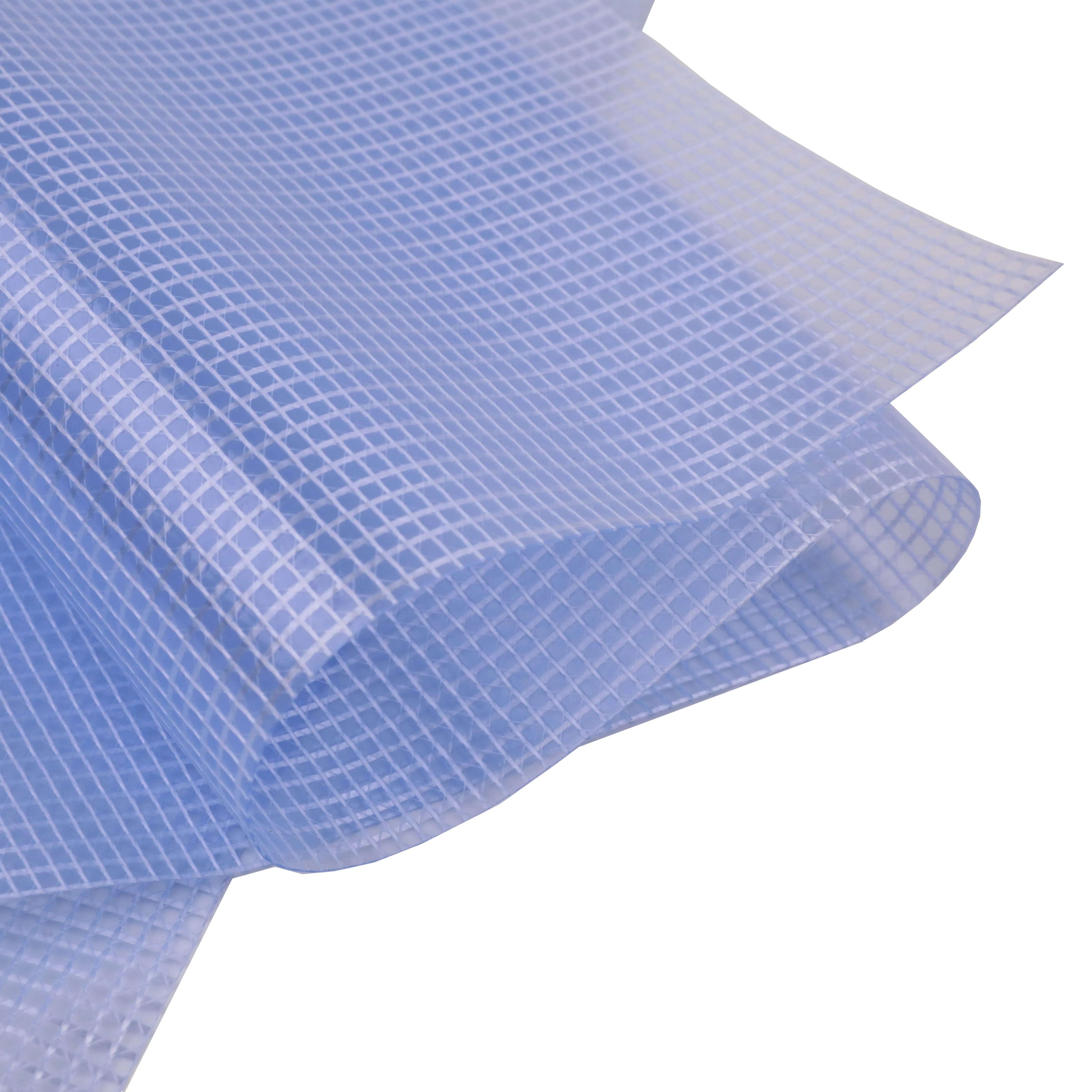 Lona PVC Clear Tarpaulin 100%Polyster Mesh Fabric Transparent PVC Tarpaulin Transparent Pvc Rolls