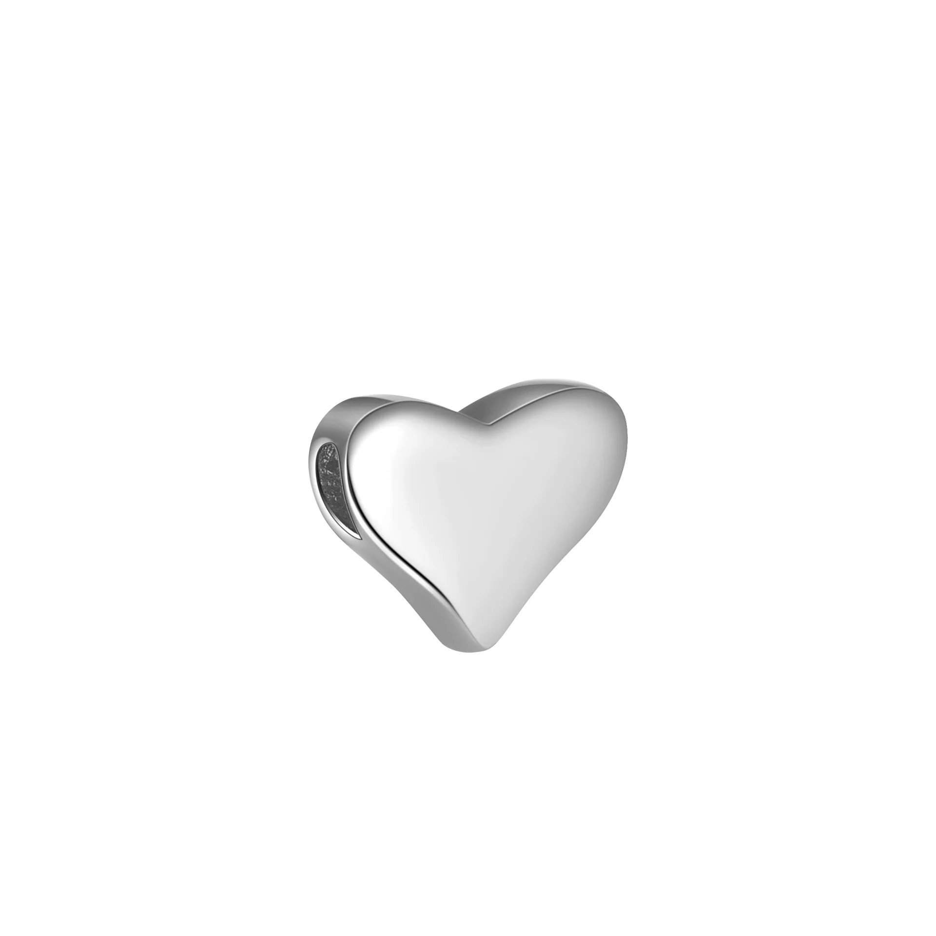 Wholesale 925 Sterling Silver Polished Surface Heart Shaped Double Hole Connectors for DIY Jewelry Accessories