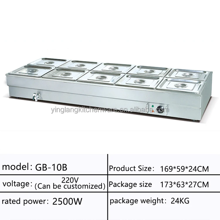 Stainless Steel Hydraulic Buffet Furnace Insulation Furnace Electric Heating Self-service Breakfast Furnace Insulation Pot