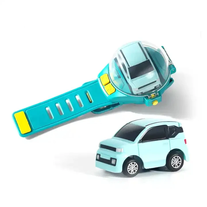 2.4 Ghz Kids Wrist Cartoon Watch Car With Usb Charger Mini Remote Control Car Watch Toys