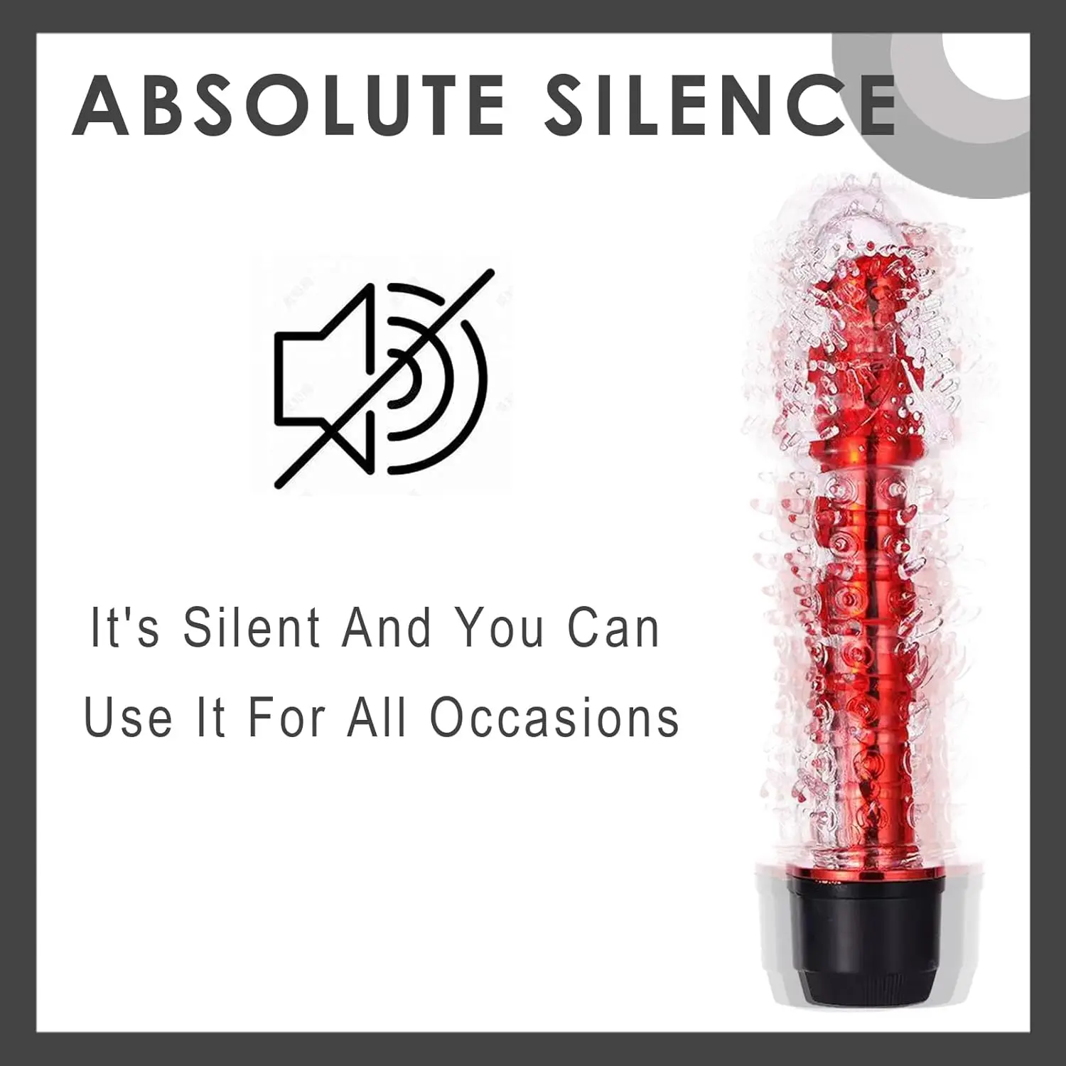 Soft Silicone Crystal Barb Vibrator, Insertion Vaginal G-Spot Vibrator Clitoral Nipple Vagina Massager Stimulator for Women