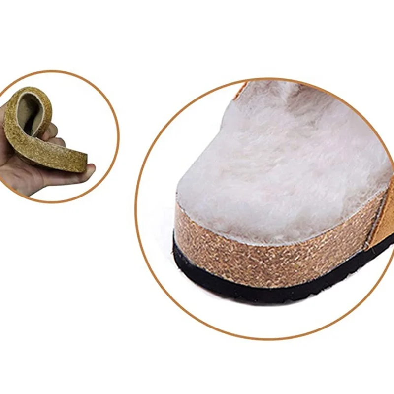 Factory Export Prime Quality Suede Upper and Furry Lining Cork Clog Shoes for Men and Women Indoor Outdoor Daily Life Slippers