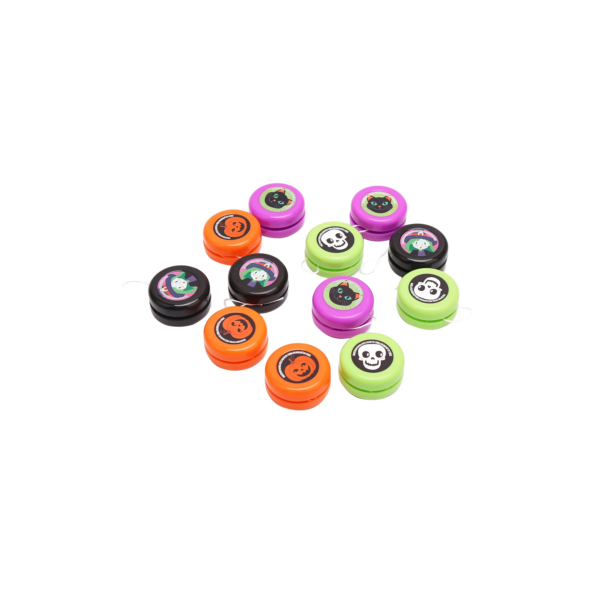 YoYo Ball Party Pack of 12 for Halloween Party Favors Gifts Halloween Plastic Entertaining Responsive Yo Yo Ball for Kids Begi