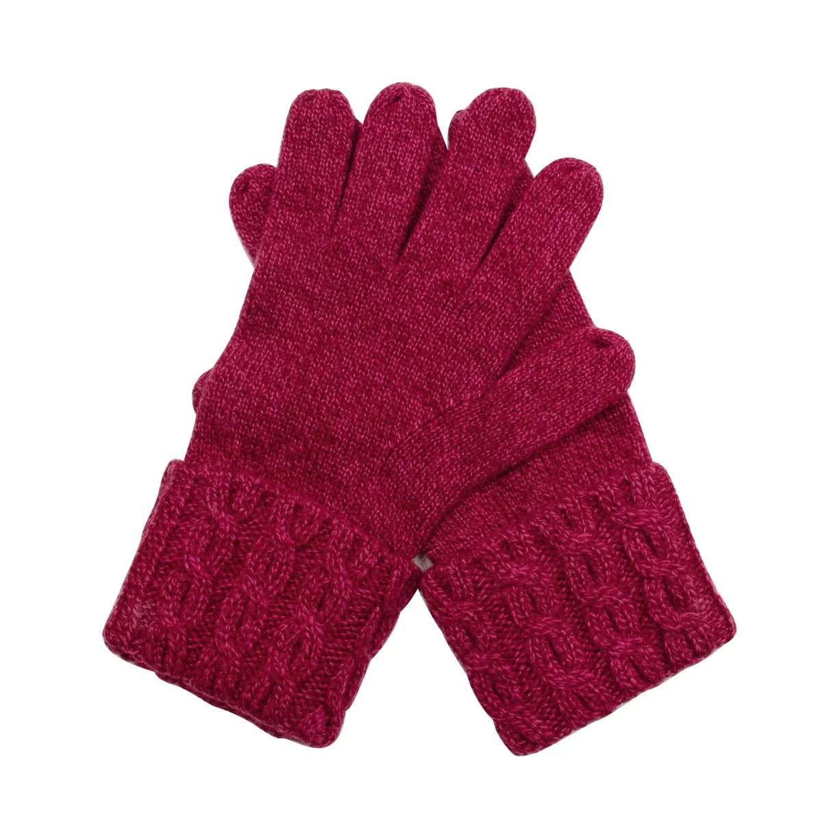 100% чистые женские кашемировые перчатки, зимние вязаные перчатки с логотипом