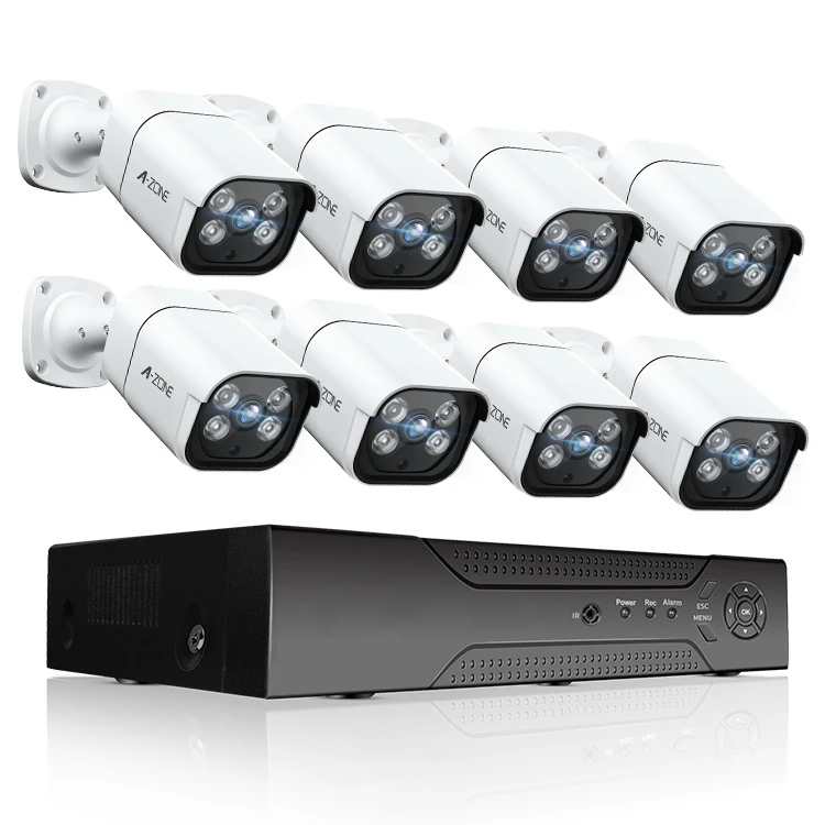 H.265 8CH 5MP POE NVR Kit 2 way Audio IP Motion Detection Camera CCTV Security Video Surveillance Kit