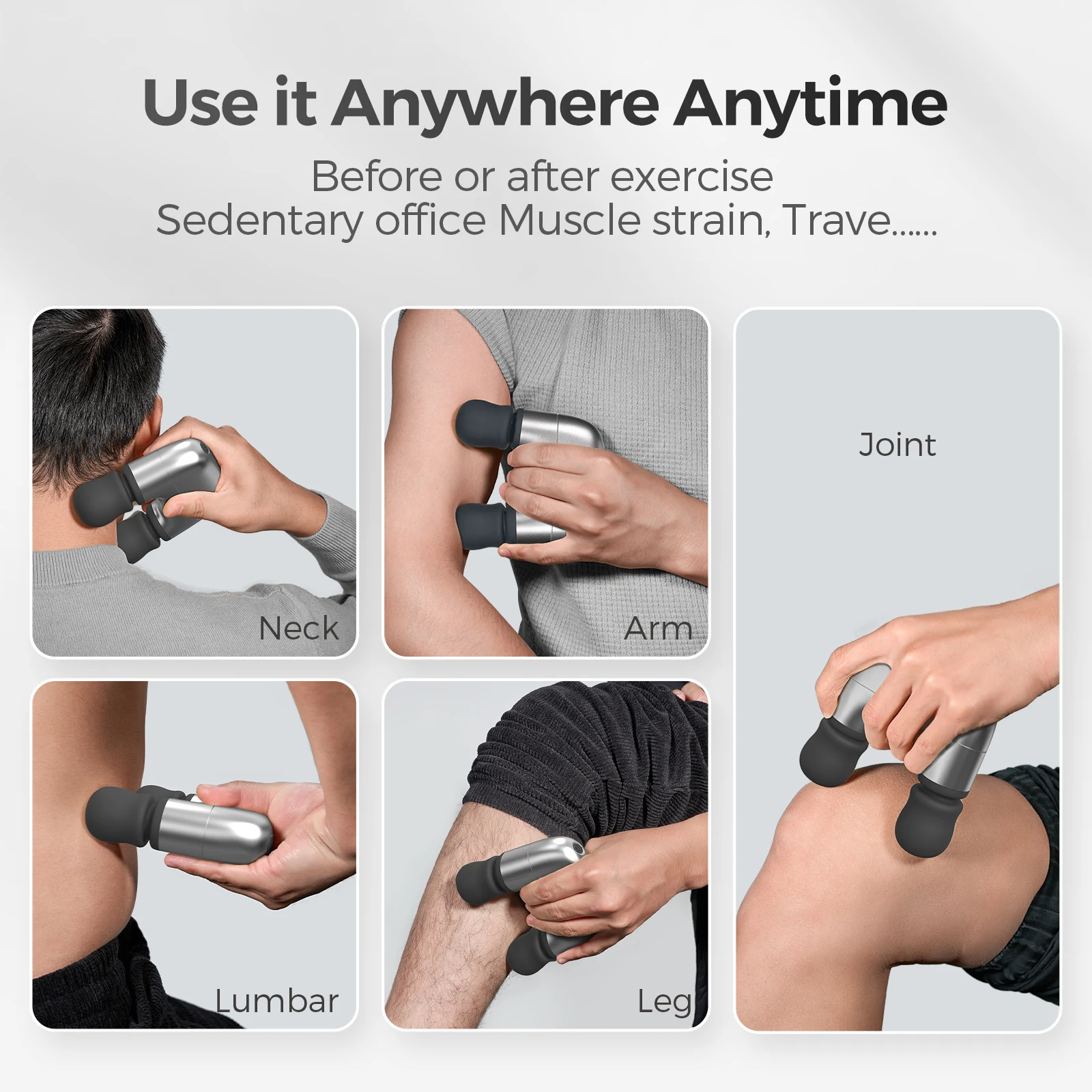 Electric handheld sport mini massager, palm sized personal handheld hammer massager