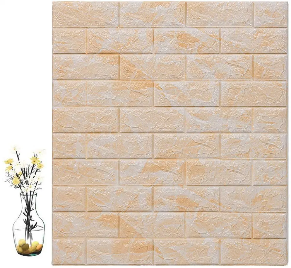 Wallpaper 3D Marble Foam Wall Panel Faux Brick Peel and Stick Granite Tiles Textured