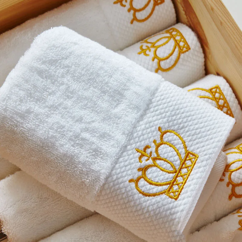 High Quality 100% Egyptian Cotton Dobby Hand Towel Thick and Big for Hotel Bath Luxury Bath Towel Set for Five Star Hotels