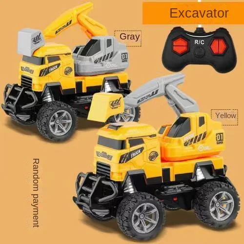 High Quality Electric Remote Control Digger Excavator Crane Kids Toys Toddler Car  Electric Toys For Boy Gift