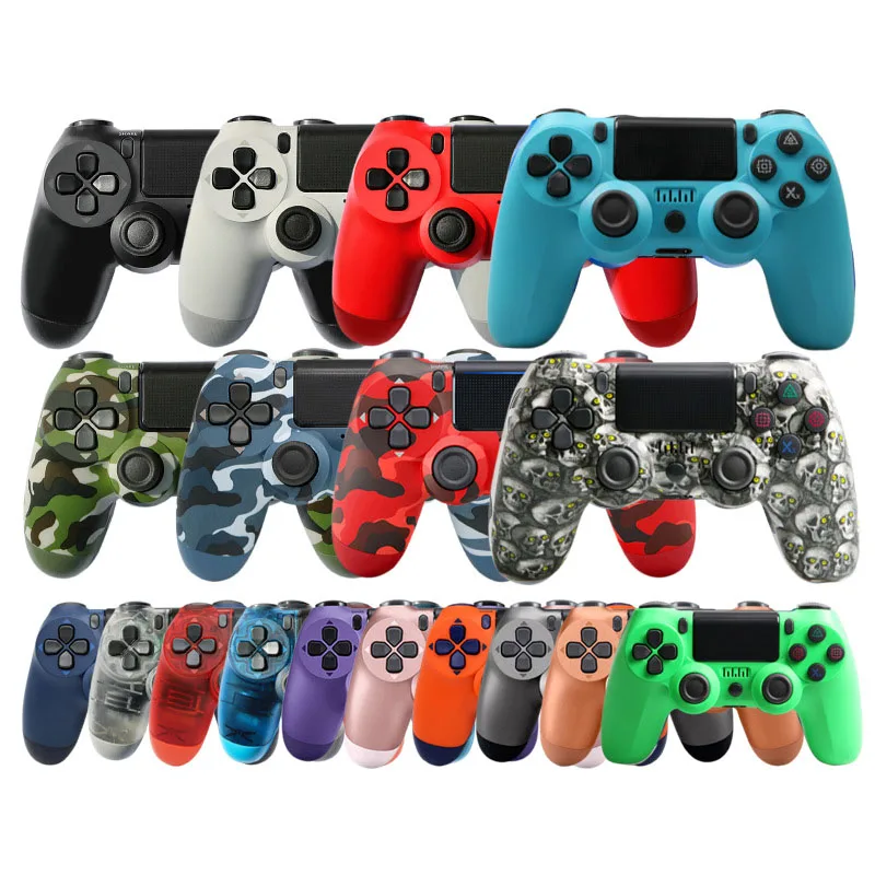 Hot Wireless Bluutooth Double Shock Gamepad For PC and Laptop PS4 Controllers Compatible Vibration Game Muti-colors Joystick