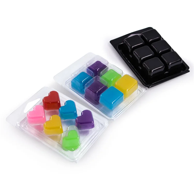 
Manufacture 6 Cavity custom Size clear PET Blister plastic tray wax melts clamshell packaging 
