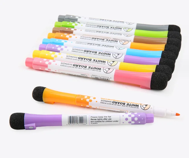 High quality magnetic whiteboard marker pen with eraser