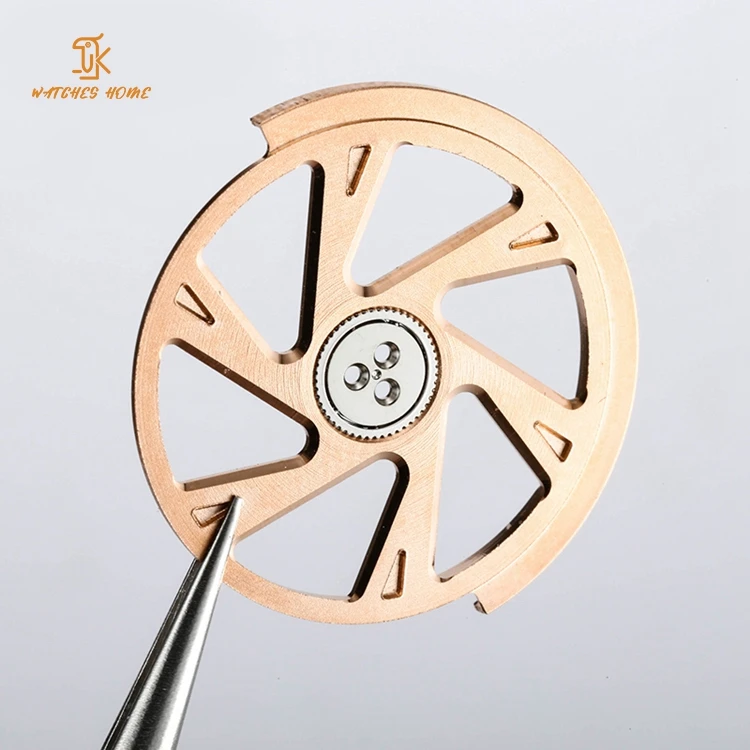 SANYIN Rose Gold Wheel Nh35 SW200 Miyota 8215 9015 Watch Rotor Custom Miyota 82n4 Eta 2824 Movement Rotor Parts Manufacturers