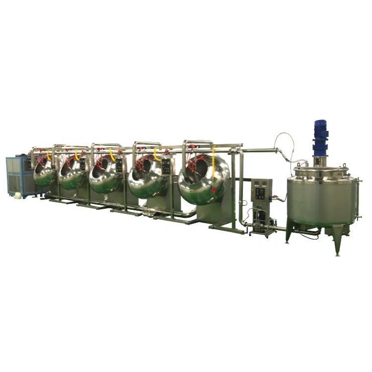 automatic almond nuts peanut cover with chocolate machine