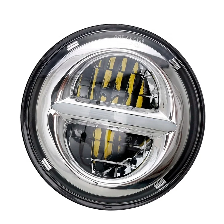 Lkt H4 проектор 5 34 фары с DRL Halo Angel Eyes 5,75 дюйма круглые мотоциклетные светодиодные фары для Harley