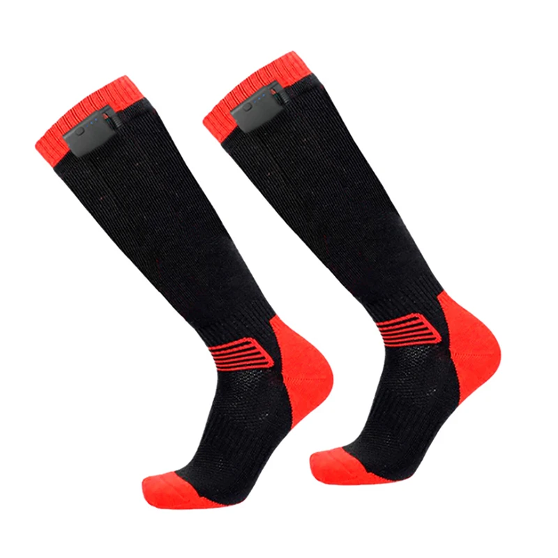 Winter Rechargeable Machine Washable electric Heating Cable Heated Socks With Battery