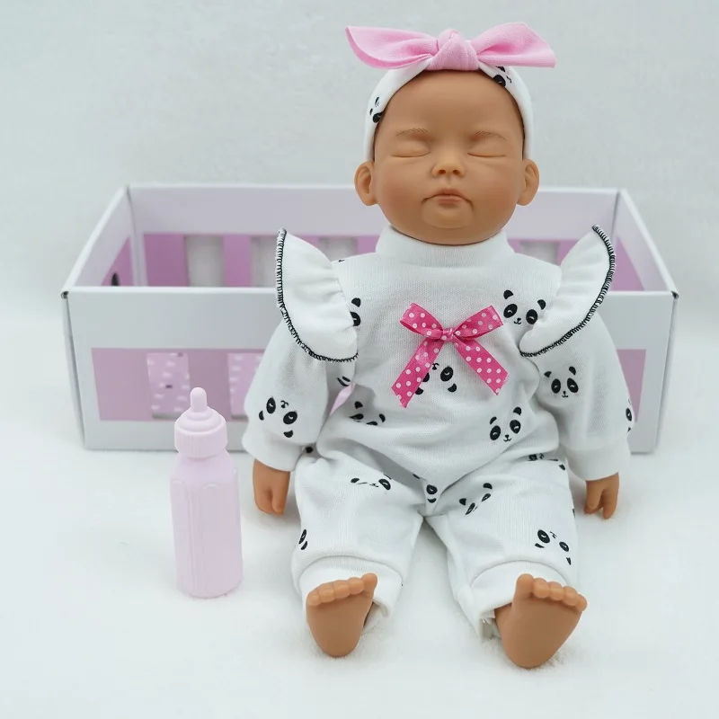 Wholesale Cheap Simulation Sleepy Face Tiny Baby Lovely Doll Set Warm Your Heart Gift for Kids