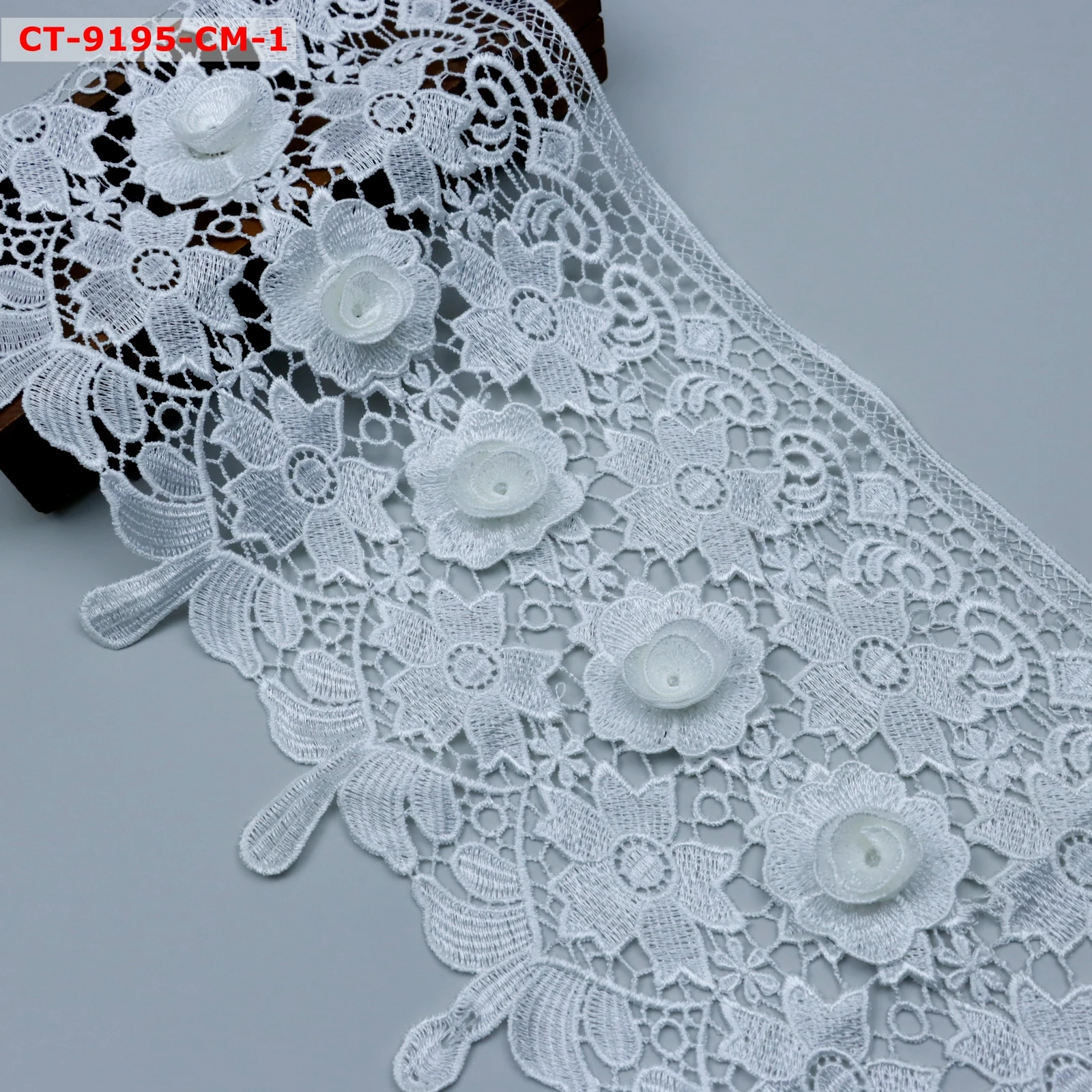 Elastic Lace Trim Soft Stretch Lace Trim Delicate Ribbon Vintage Flora Pattern for Wedding Headbands Garters embroidery trim