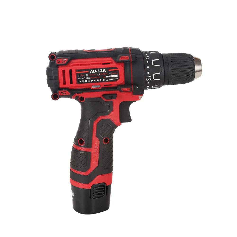 EDON AD-12A rechargeable 12v battery powerful cordless hand drill set