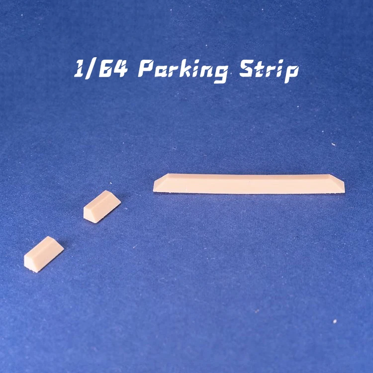 1/64 Parking Anti-Collision Strip Fender Stop Brake Space Limit Model Garage Scene Accessories White Mould Unpainted