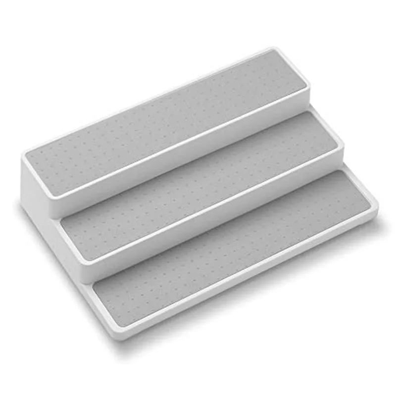 Desktop Seasoning 3-Tier Condiment Bottle Display Plastic Home Storage Spice Rack   for Kitchen