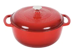 New Arrival Kitchen 28CM 7L Classic Non-Stick Red Seasoned Camp Cast Iron Enameled Dutch Oven Pot with Lid