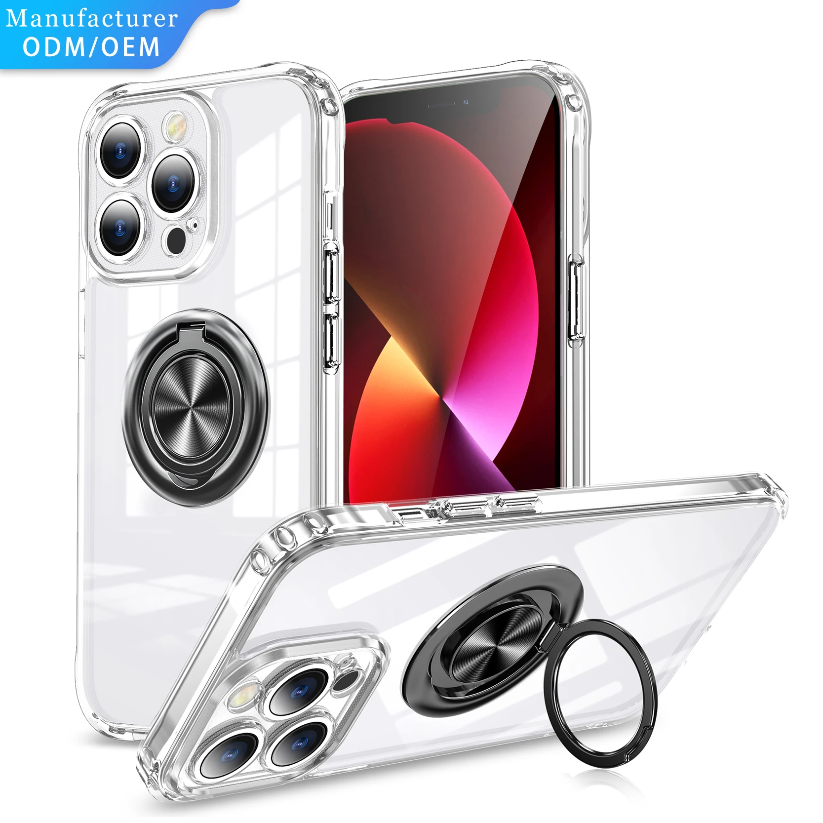 Новый товар, прозрачный чехол для мобильного телефона iPhone 14 Pro Max, прозрачный чехол для iPhone 14 / 14 Max с магнитным кольцом
