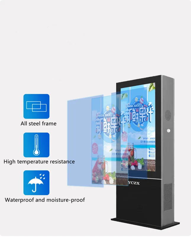 43 дюймов наружная Водонепроницаемая напольная подставка Digital Signage рекламный плеер для видео розничных магазинов образования wayfing