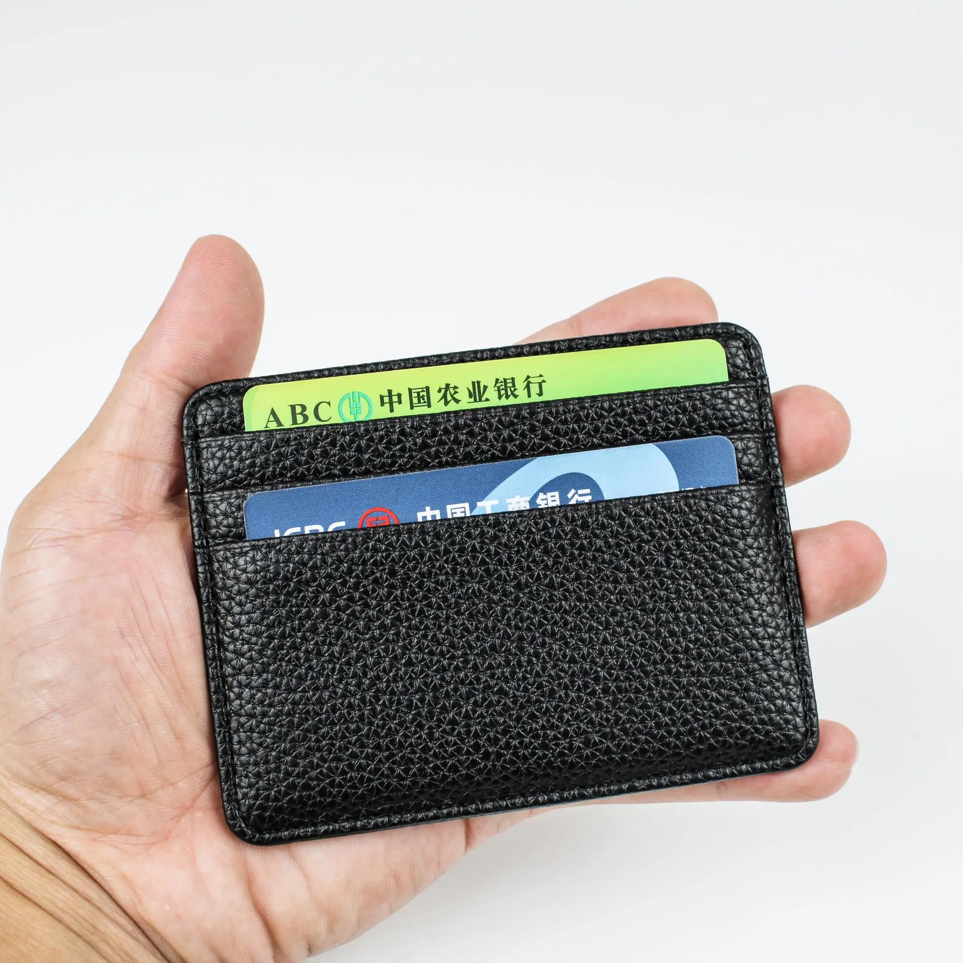 Most Popular Custom Logo Cardholder Wholesale Business PU Leather ID Credit Card Holder