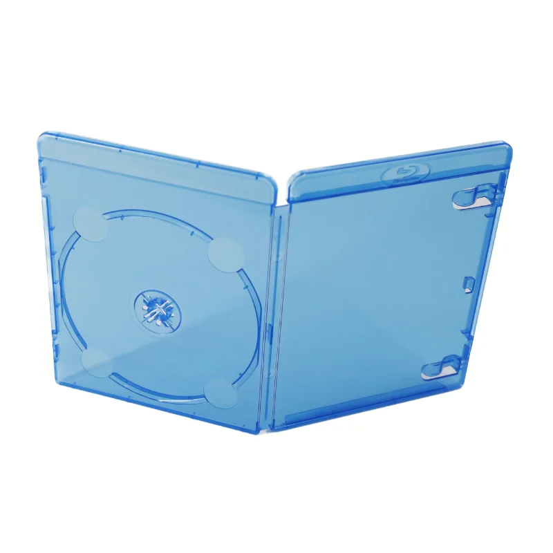 Оптовая продажа 14 мм синие лучевые чехлы CD DVD пластиковая упаковочная коробка для альбомов
