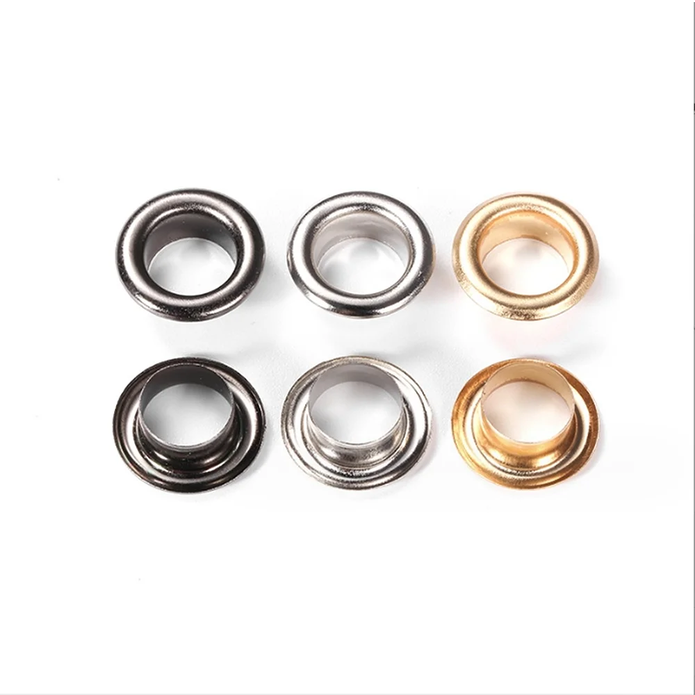 Copper Stainless Steel Plating Round Anti Rust Brass Eyelet for Clothing Button Bag Tag Custom Double-sided