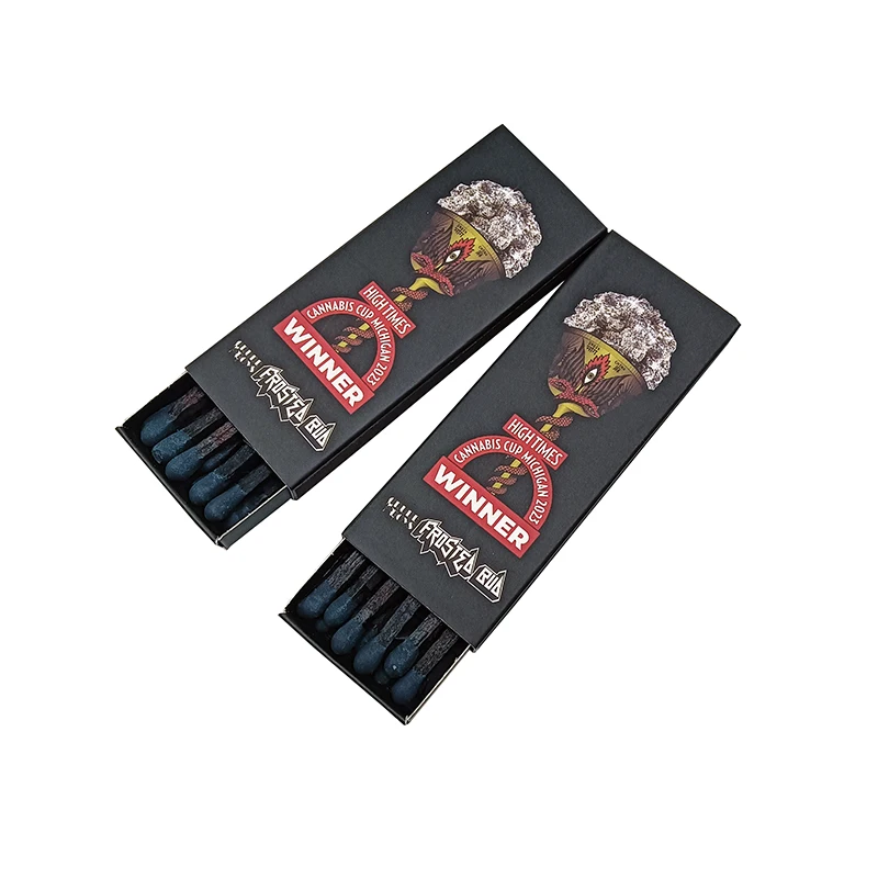 Customized Black Matchbox Bulk Safety Matches Wholesale Safety Black Wooden Household Natural Matches