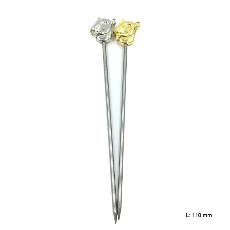 High quality stainless steel fruit pick skewer stick