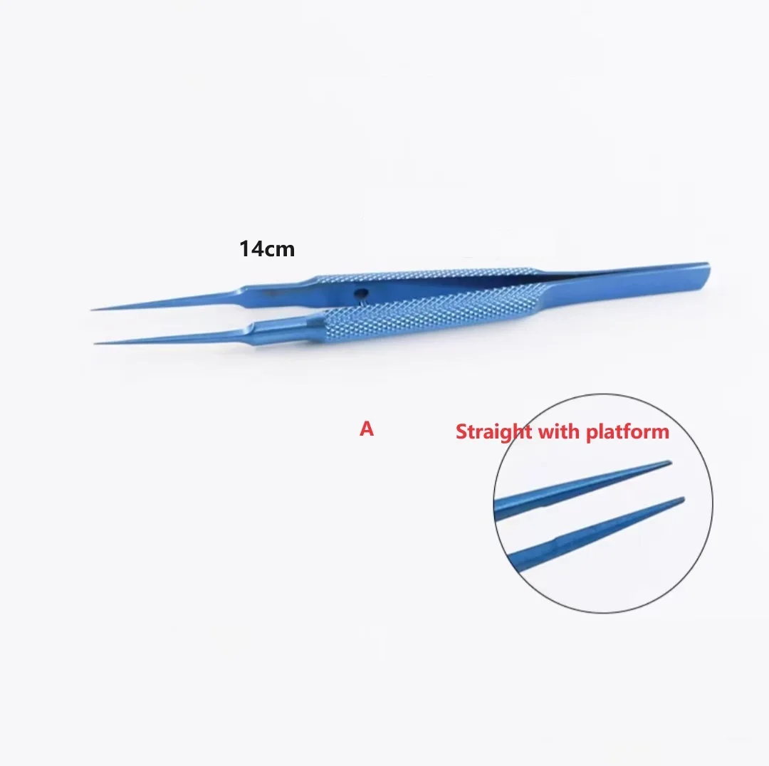 Titanium Ophthalmic Tying Forceps 14cm Micro Surgical Forceps Medical Tweezers