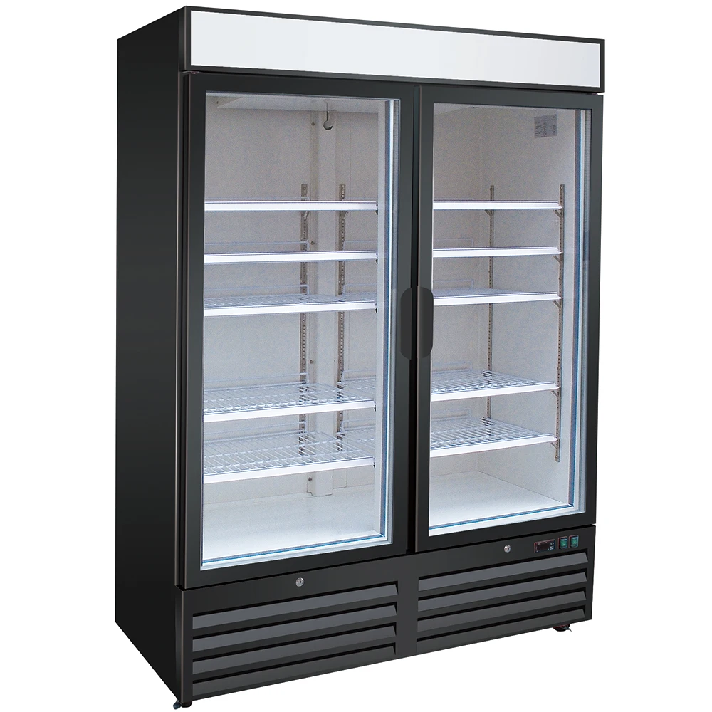 2 door stainless steel commercial refrigerator upright freezer