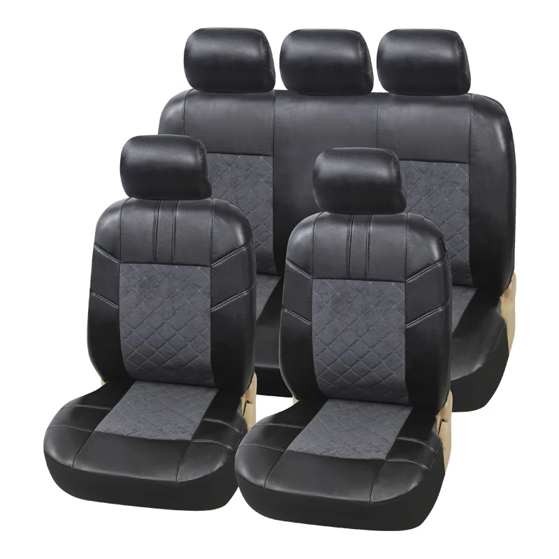 
 Фланелевая ткань ПУ кожа губка полиэстер сетка комфортное ощущение Универсальный Полный комплект чехлов для автомобильных сидений  