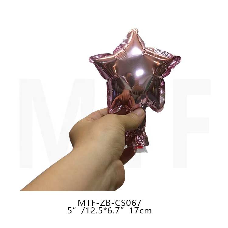 MTF Wholesales 5 Inch Mini Size Stars Shape Party Decoration Kids Toys Mylar Foil Balloons