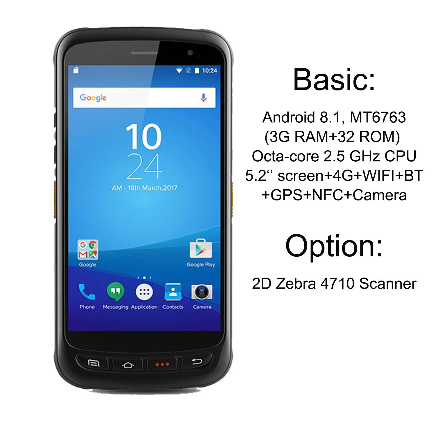 UHFHandheld PD  Android   With RFID NFC Biometric Fingerprint  RFID Barcode Scanner Inventory Restaurant Logistic Data Collector