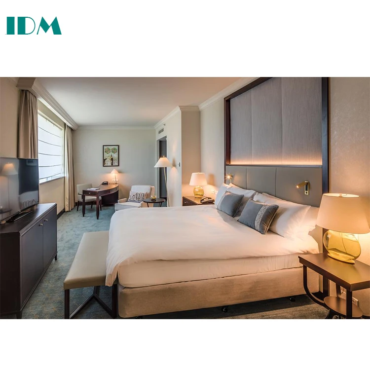 IDM-486 Modern Hotel Room Bed Furniture For 5 Stars Hotel  Furniture