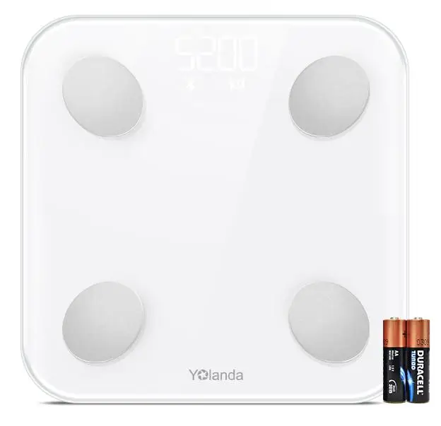 Smart Digital Body Weight Analyzer Scale LED Display Bluetooth Connectivity 8 Electrodes Fat Composition Detection Personal Use