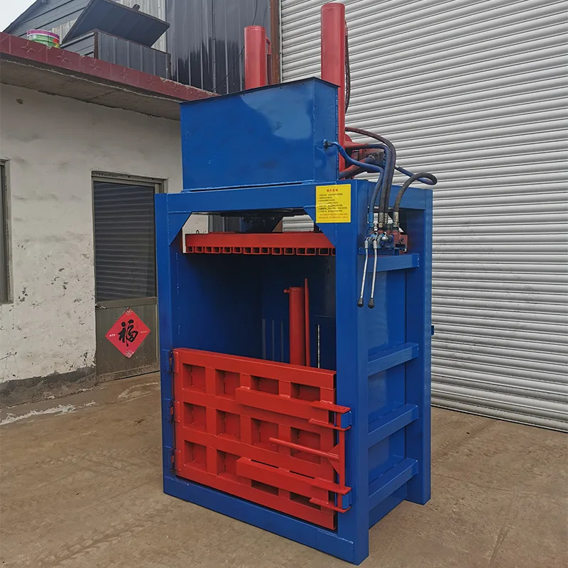 Used clothes scrap iron metal baler machine waste paper pet bottle hydraulic press baling machine