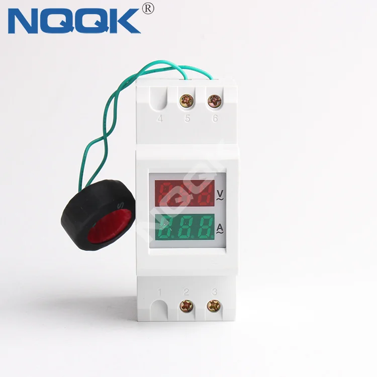 D37-2042 Din-rail AC напряжение и ток цифровой измеритель с CT