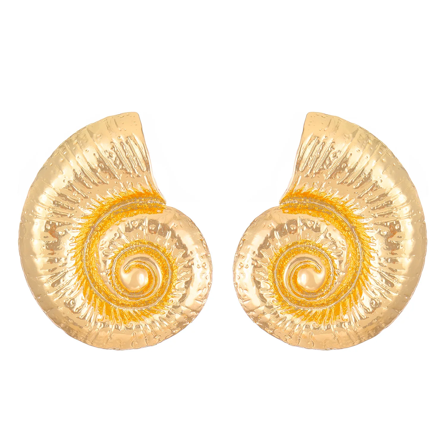 2024 Beach Jewelry Marine Animal Whelk Stud Earrings Statement Whelk Shape Earrings For Women Girl
