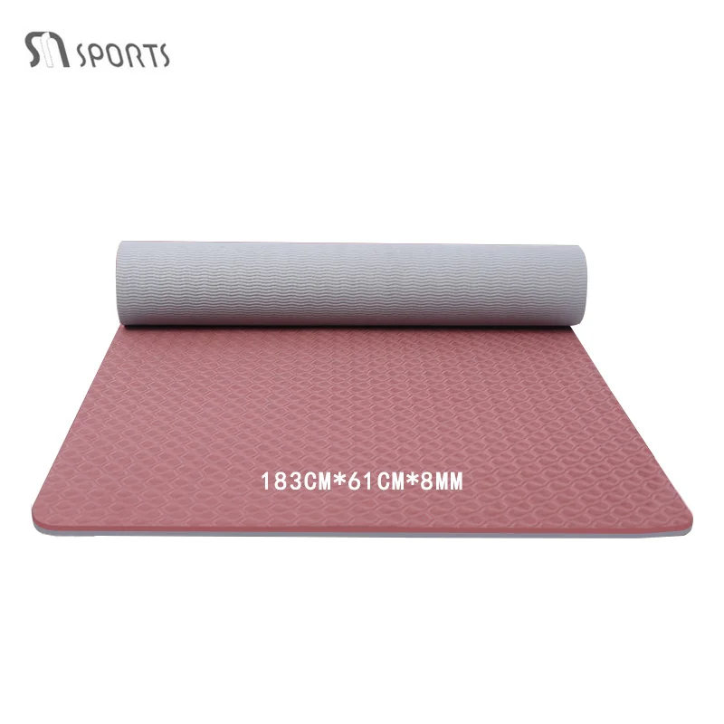 2024 Best Selling Pilates Equipment Thickness TPE Yoga Mat Exercise Mat Eco Friendly Non Slip 8mm Cheap Mat