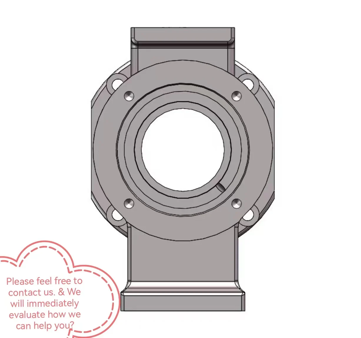 Custom Non-Standard Brass Bearing Housing CNC Machined for Dogs with Operating Side Application Stainless Steel & Metal Material