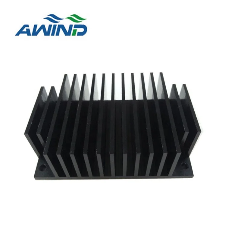 Заводская поставка, экструзионный алюминиевый радиатор с черным анодированием для транспортировки